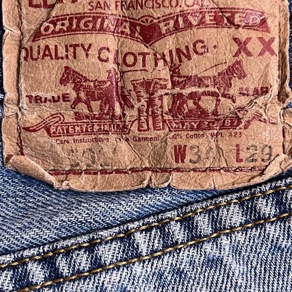 VERY RARE!!!! VINTAGE 501 BUTTON FLY ORIGINAL JEANS - Picture 10 of 16